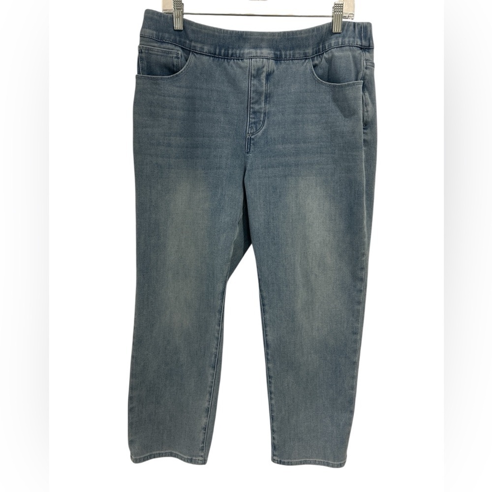 Soft Surroundings The Ultimate Denim Pull-On Crop Jeans 2FH05 - Size Large